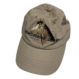 Chincoteague Island Embroidered Horse Tan Childs Hat